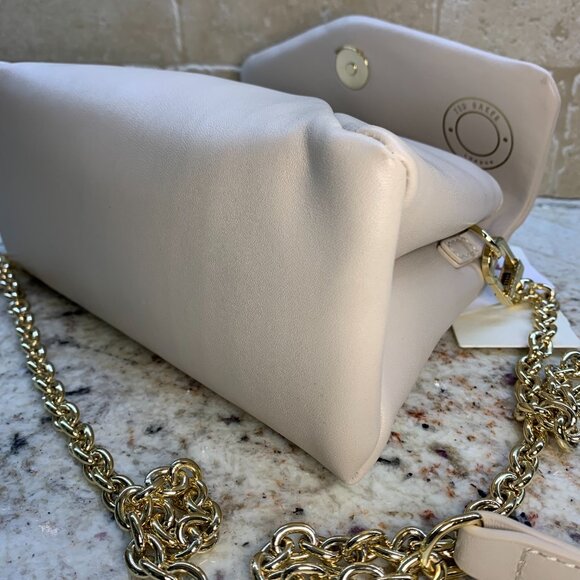 NWT Ted Baker Poppy Leather Satchel Cream - Picture 7 of 8
